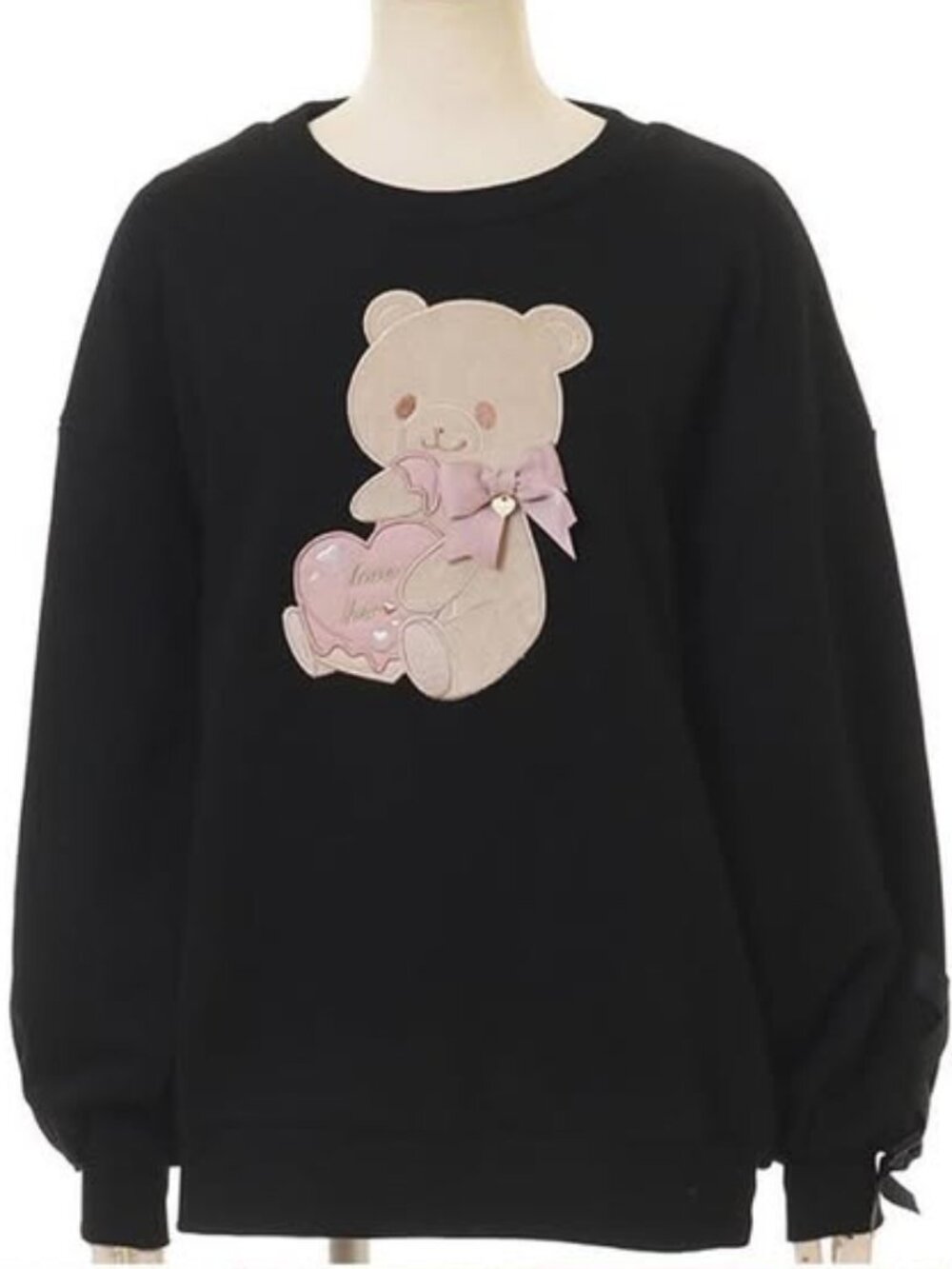 Liz Lisa - Teddy Bear Sweater - Black - NWT - Coquette, Kawaii, Lolita - OS